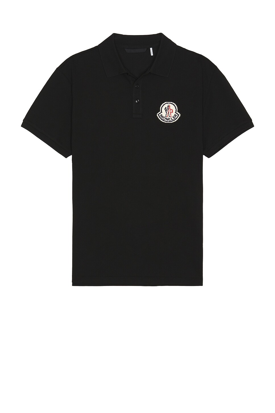 

Поло с короткими рукавами Moncler, черный