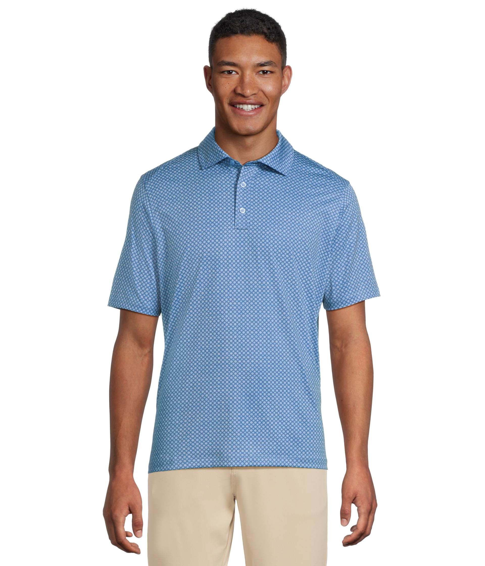 

Поло Johnston & Murphy Xc4 Performance Cool Degree Tonal Geo Polo, Geo Circle/Blue