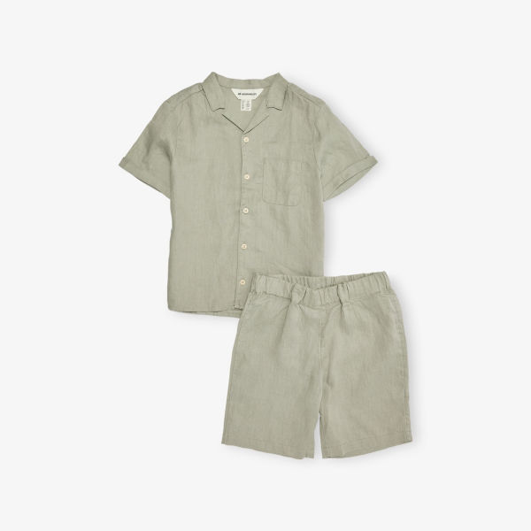 

Комплект из рубашки и шорт из льна 2-10 лет H&M Adorables, хаки
