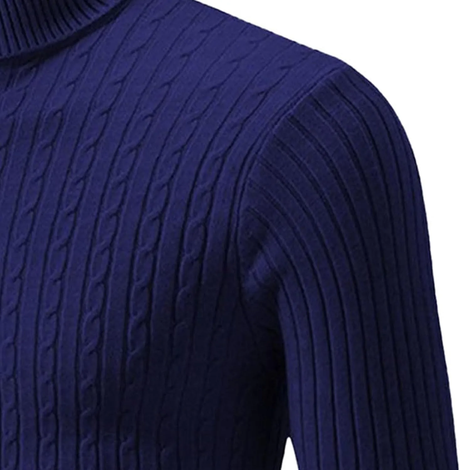 Мужской водолазка с длинным рукавом Slim Fit — фото 4