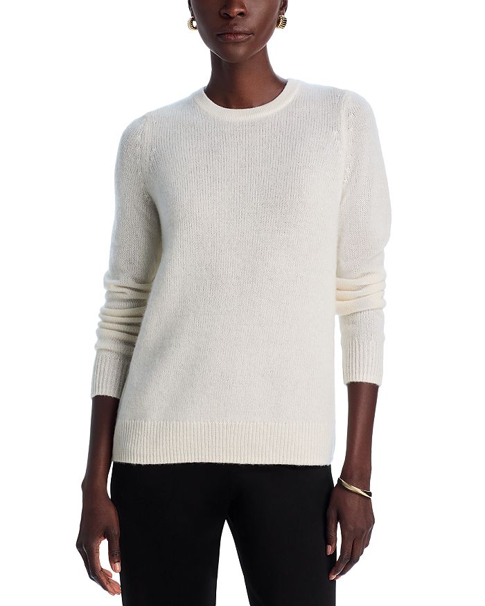 

Свитер с круглым вырезом - эксклюзив C by Bloomingdale's Cashmere, слоновая кость/кремовый