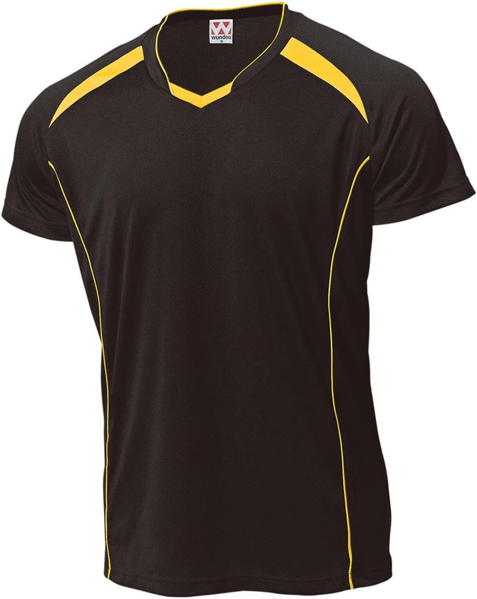 

Волейбольная толстовка wundou P1610-88, влагоотводящая, быстросохнущая, черно-желтая