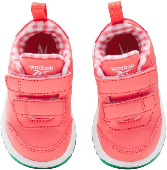 Детские кроссовки Reebok Court Advance с эластичным верхним ремешком (унисекс), белый/синий/зеленый — фото 2