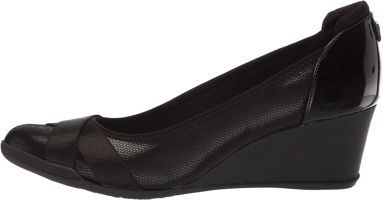 Туфли на танкетке Sport Timeout Wedge Heel Anne Klein, цвет Black Fabric — фото 4