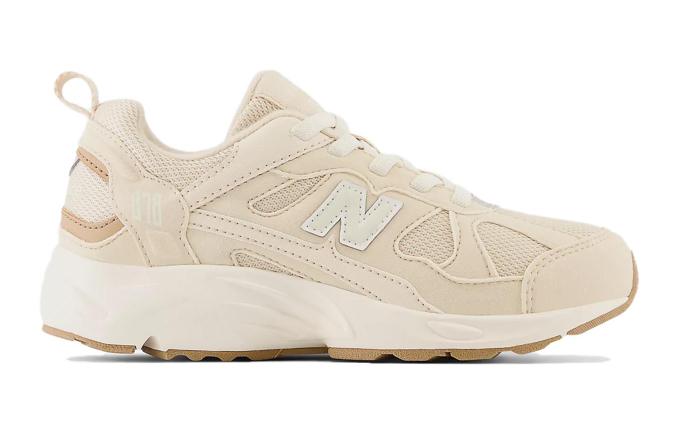 NB 878 Дышащие низкие детские беговые кроссовки бежевый New Balance Kids — фото 2