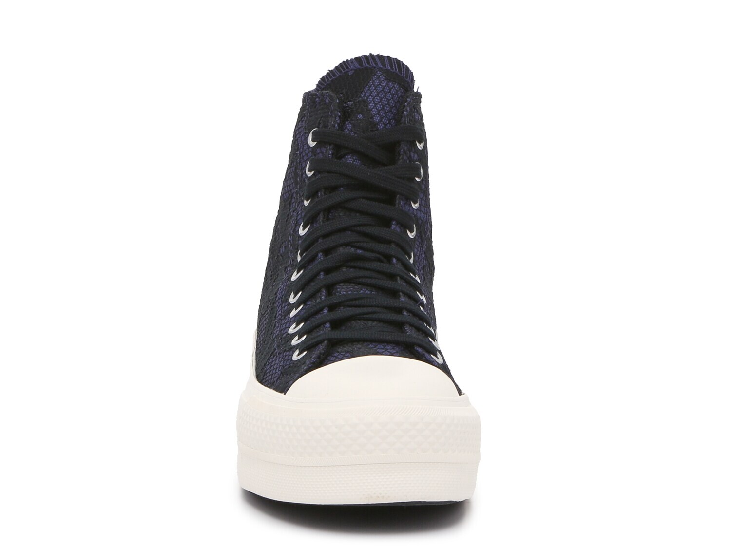 Кеды Converse Chuck Taylor All Star высокие на платформе, черный/фиолетовый — фото 2