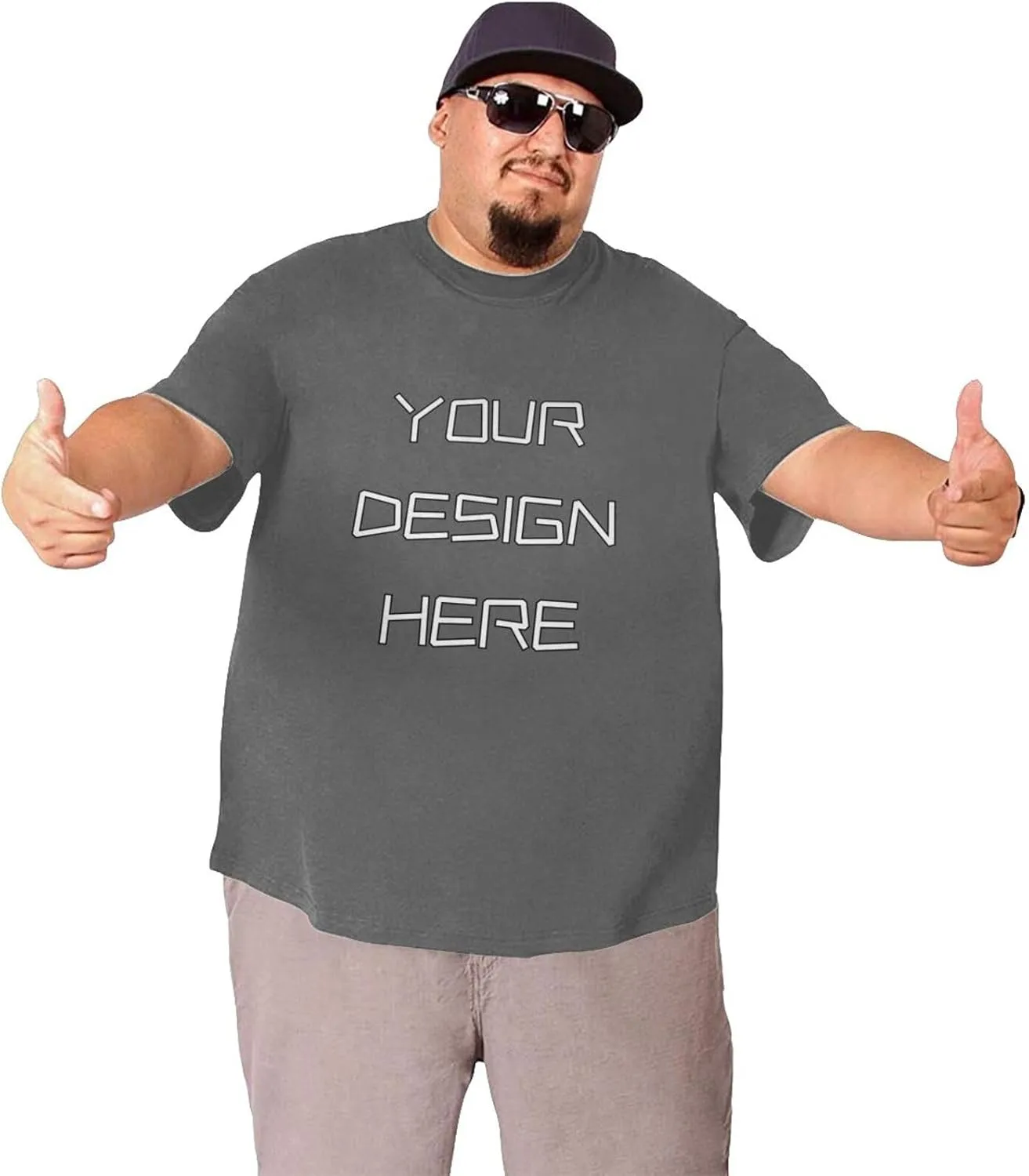 Футболка Big Tall Custom Shirt Cotton Short Sleeve — фото 3
