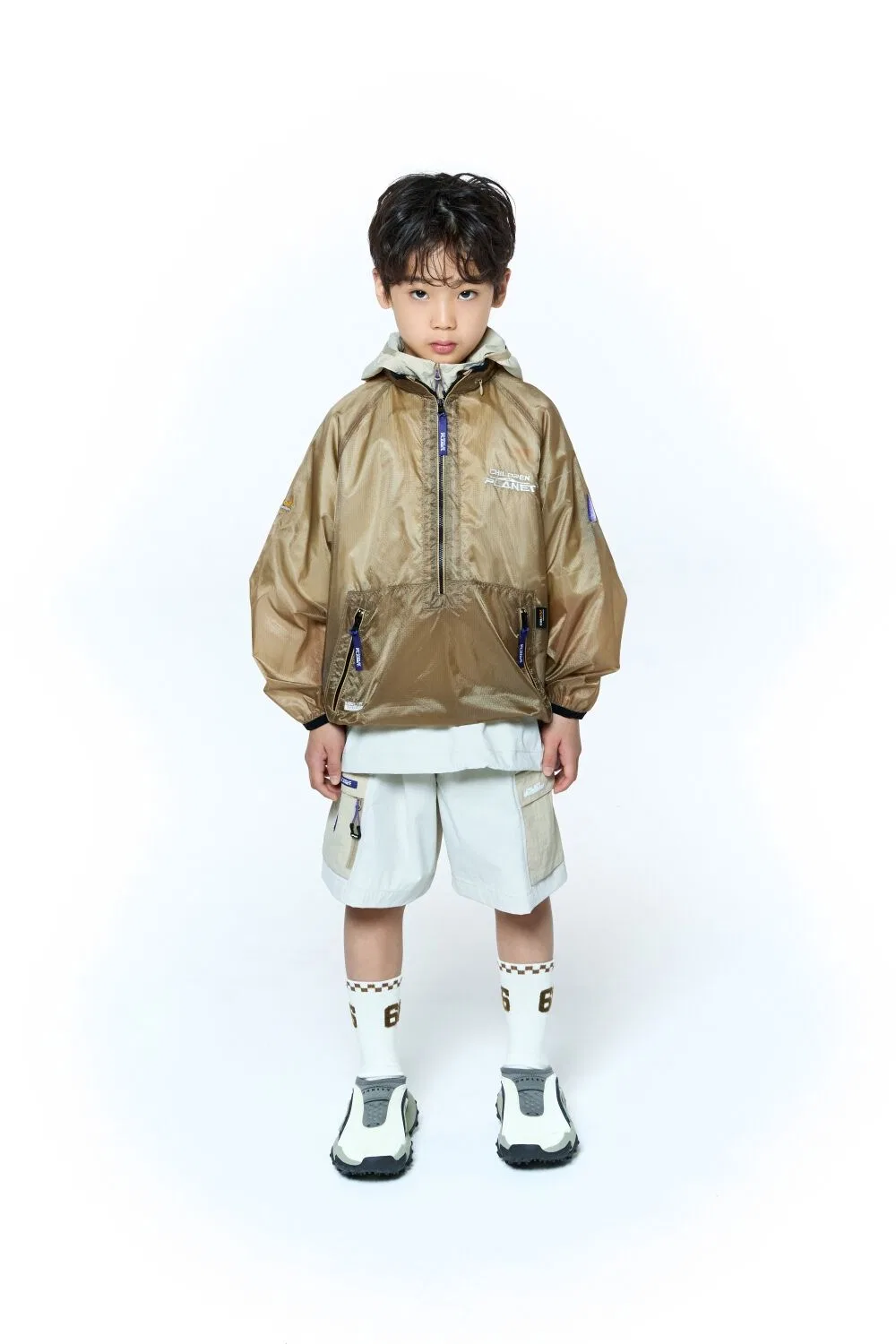 Детские шорты Zeta Active Uniform песочного цвета от Children Of Planet — фото 2