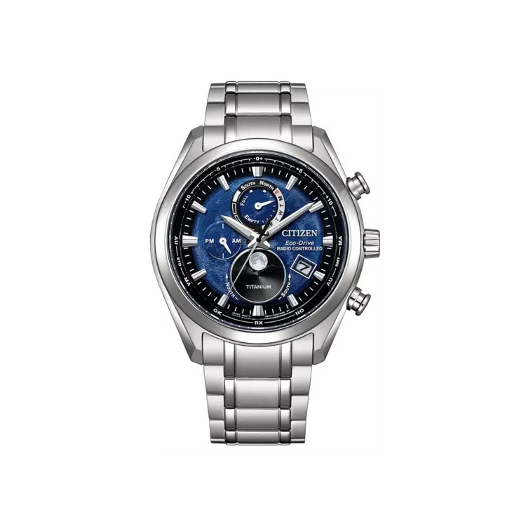 

CITIZEN Часы Solar Movement Titanium Strap Watch 43mm Men's Watch Blue Dial, Blue Dial