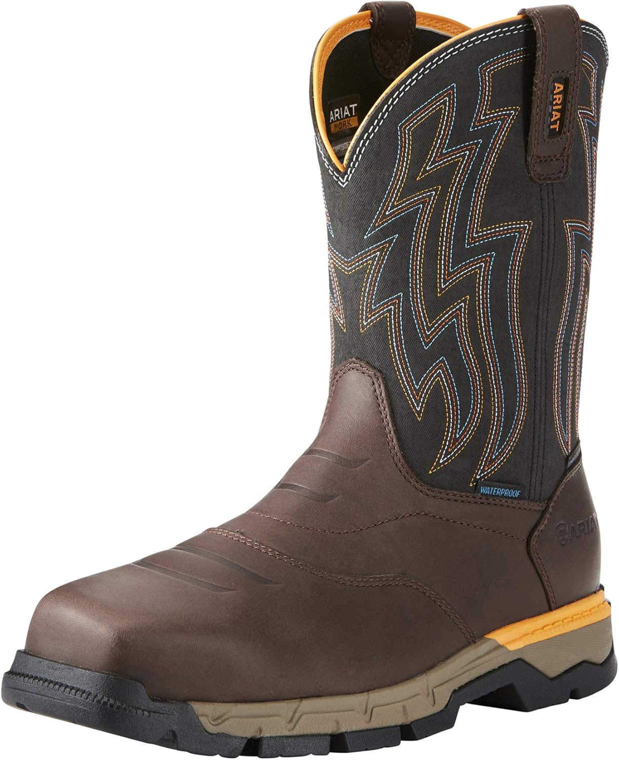 

Ботинки Ariat Rebar Flex Western с водонепроницаемым композитным носком - мужские ботинки с квадратным носком, коричневый