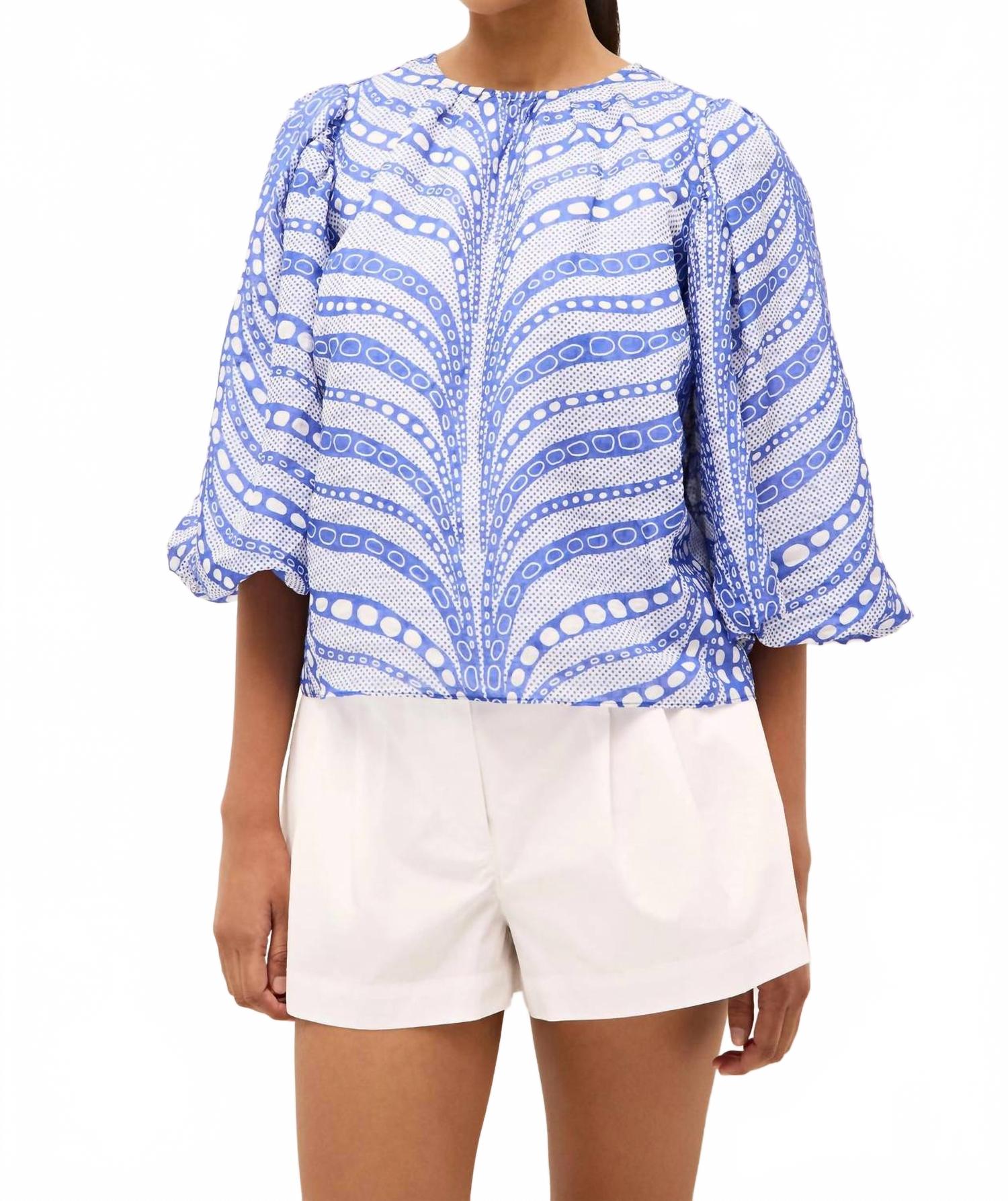 

Топ Harly с рукавами-баллонами, волнистый принт Marie Oliver, ripple