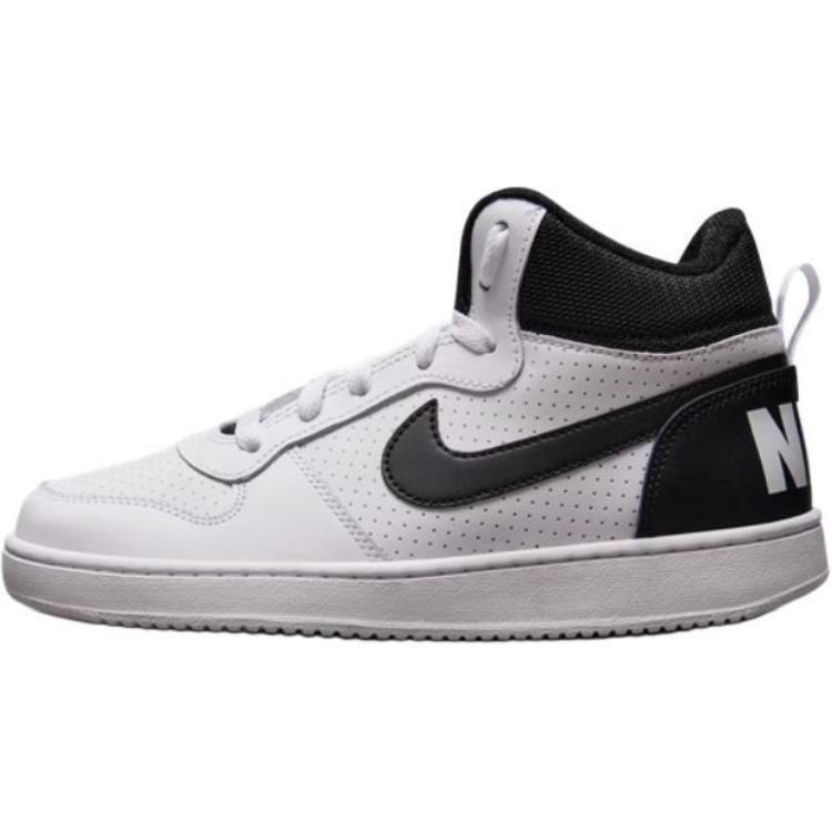 

Nike Court Borough Устойчивые к истиранию амортизирующие кроссовки Mid Top для детей Белый Черный Подростки