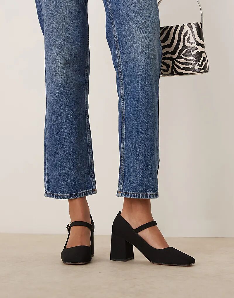 Туфли Selene Mary Jane на каблуке средней высоты ASOS DESIGN черного цвета — фото 2