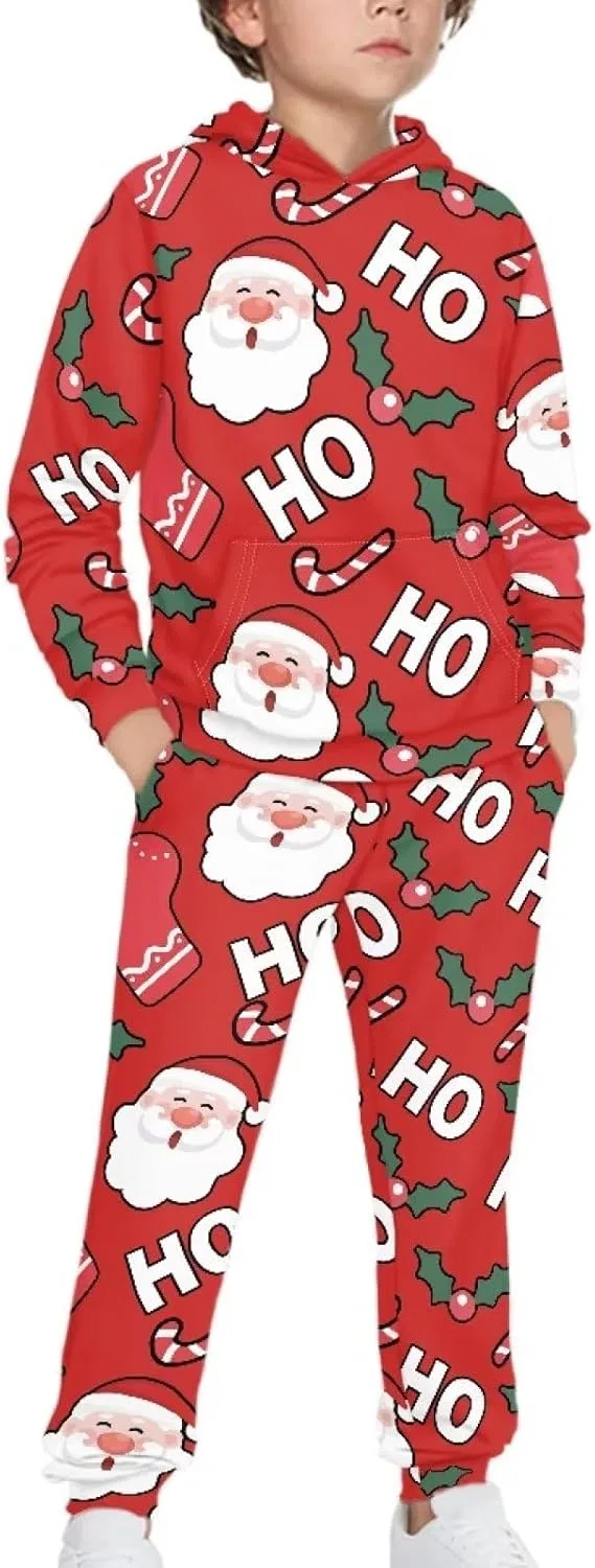 Костюм спортивный детский с капюшоном и брюками, Santa Claus, doginthehole — фото 4