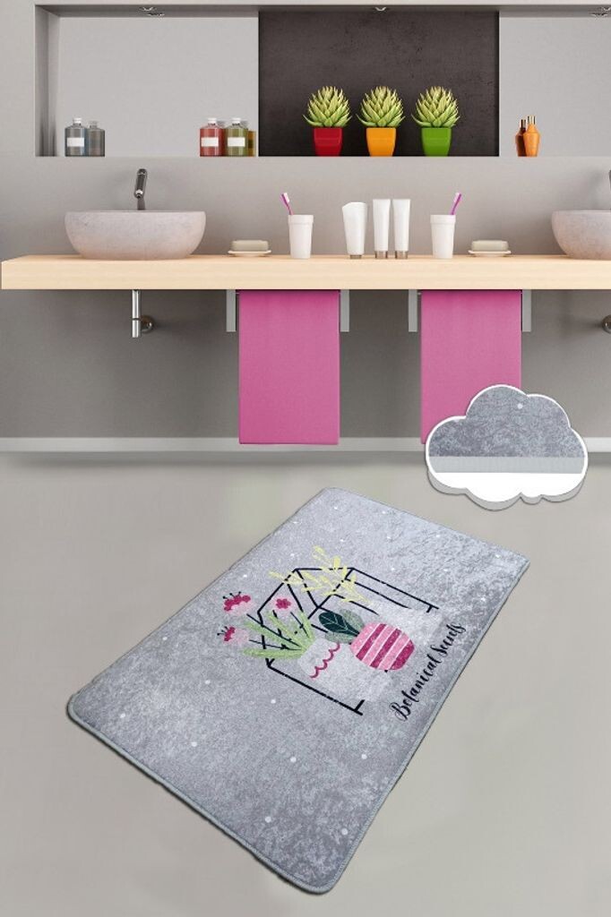 

Mijolnir, Botanical- CHL4504, Colorful, коврики для ванной, 700 г/м², 100% бархатная ткань, мультиколор