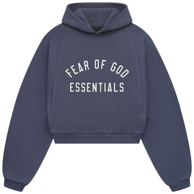 

Худи Fear of God Essentials Fleece Cropped Hoodie 'Marine', синий