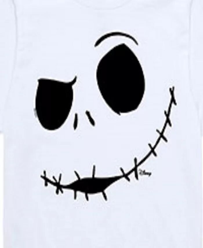 Футболка с изображением лица из фильма «Кошмар перед Рождеством» от Big Boys Hybrid, белый — фото 3