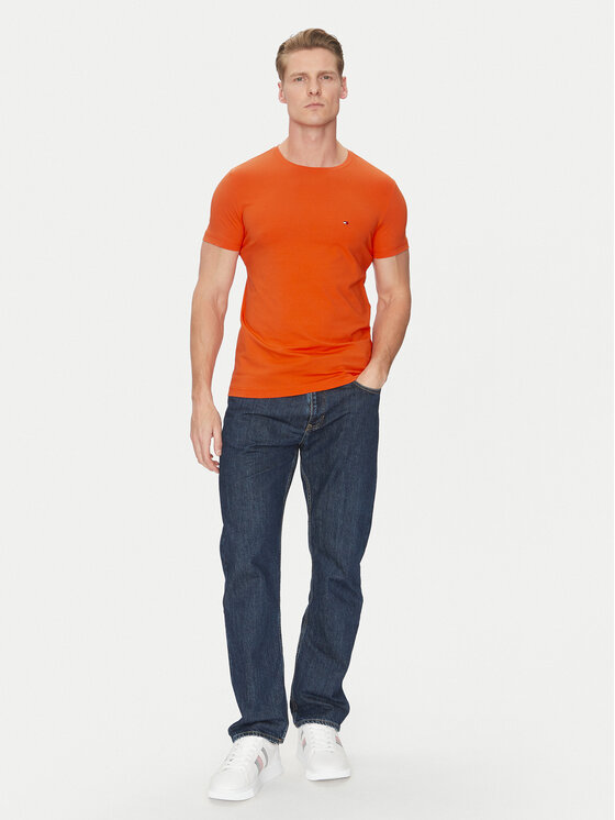 Футболка slim fit MW0MW10800 Tommy Hilfiger, оранжевый — фото 2