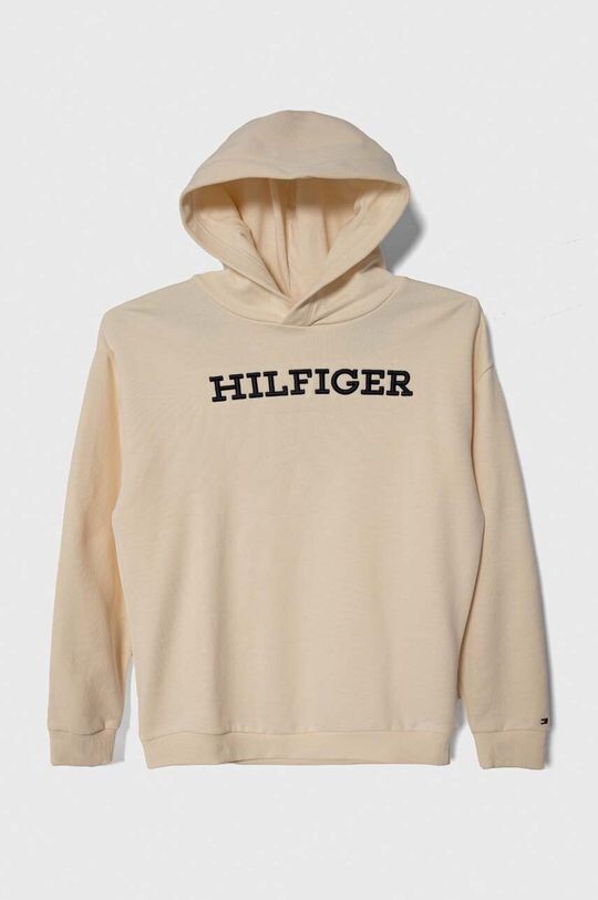 

Детская хлопковая толстовка Tommy Hilfiger, бежевый
