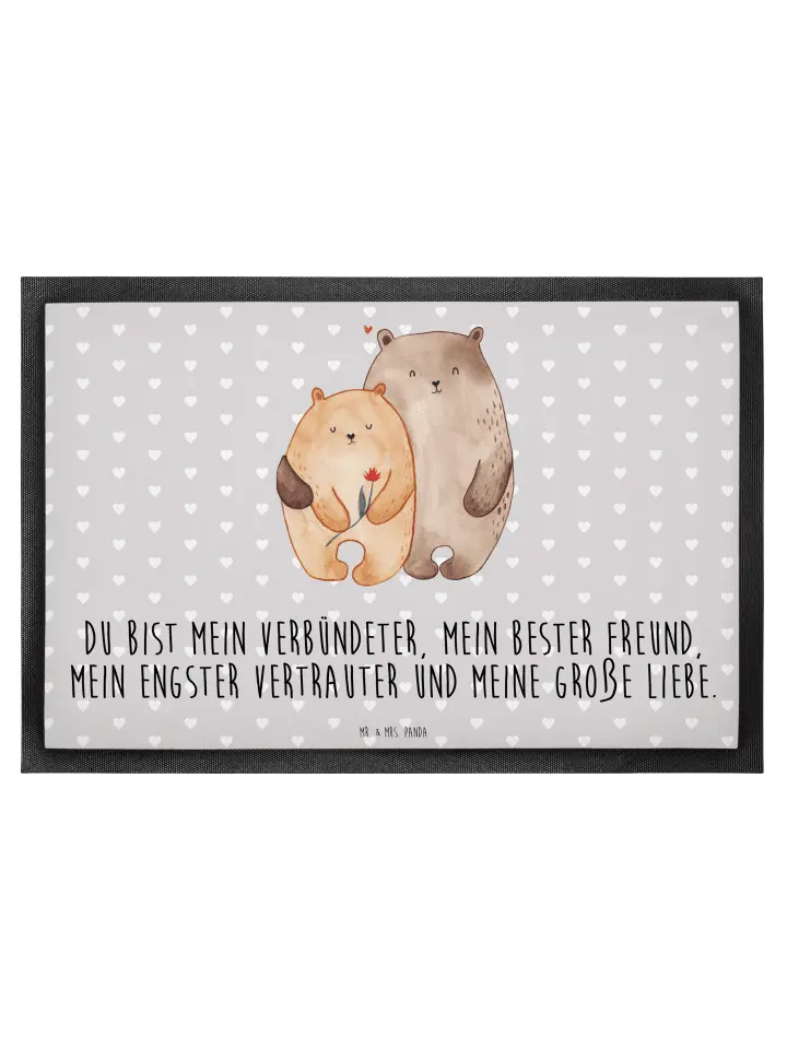 

Коврик Mr & Mrs Panda Bären Liebe, пастельно-серый