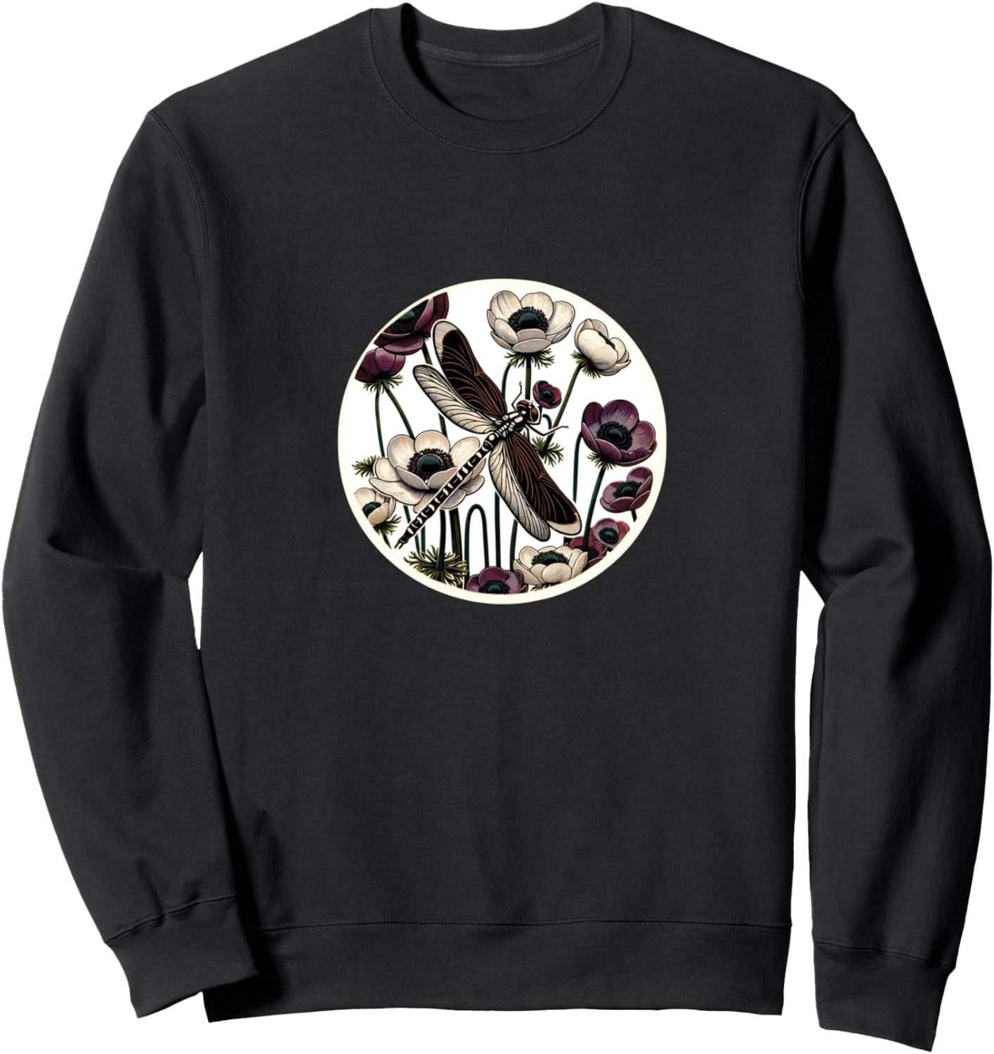 

Изображение стрекозы. Толстовка с изображением стрекозы и анемоны Memories Bubb, черный