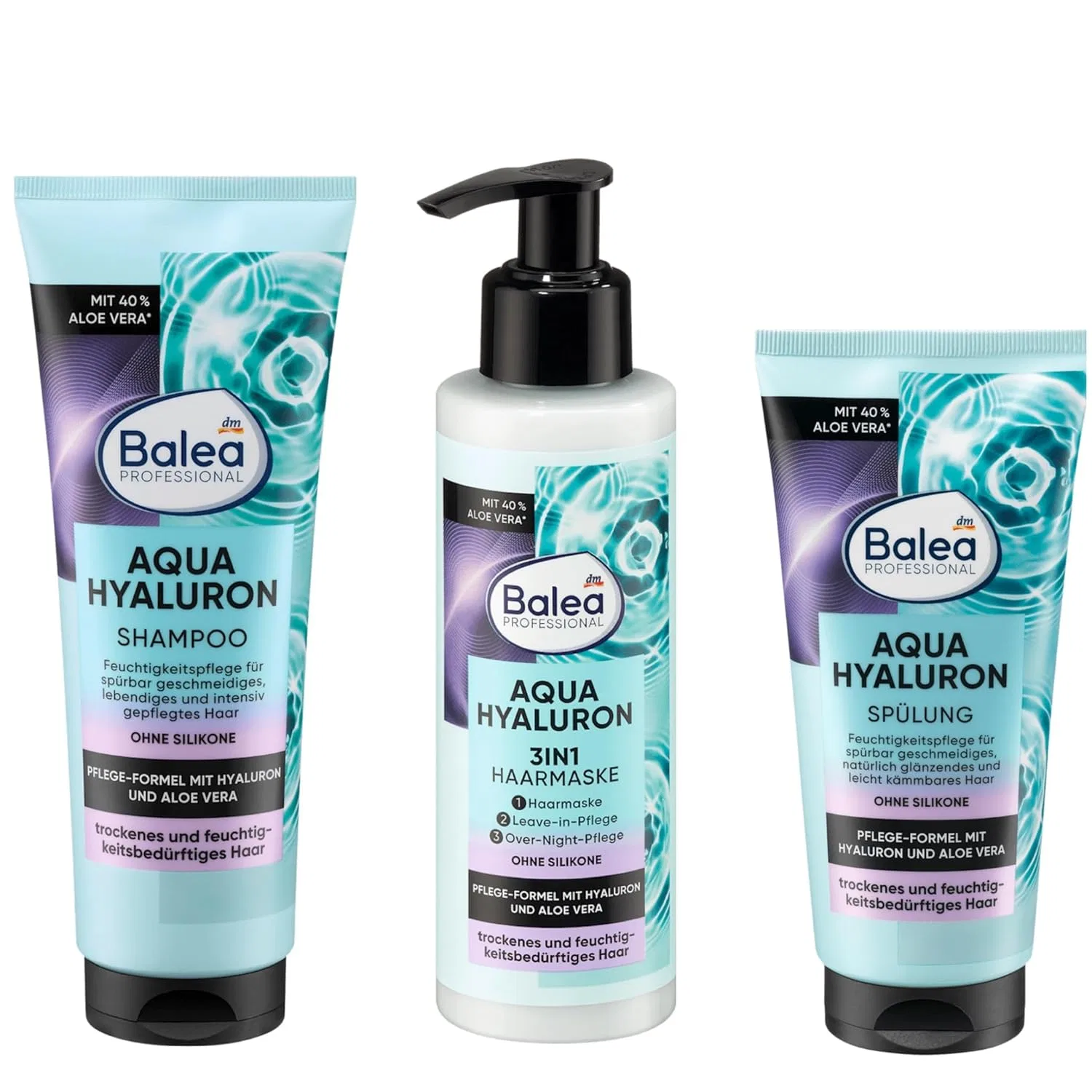Профессиональный набор для ухода за волосами Aqua Hyaluronic с алоэ вера Generisch