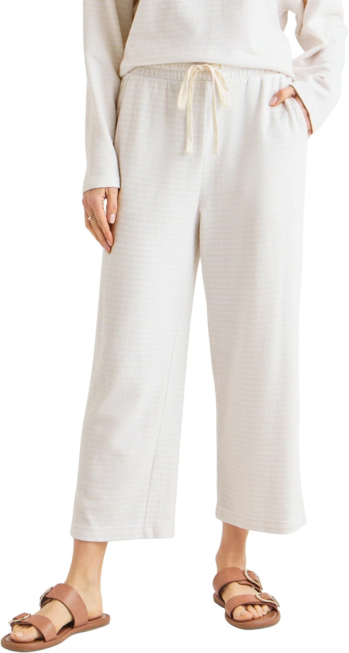 

Брюки Splendid Bisous Crop Pant, цвет White Sand/White