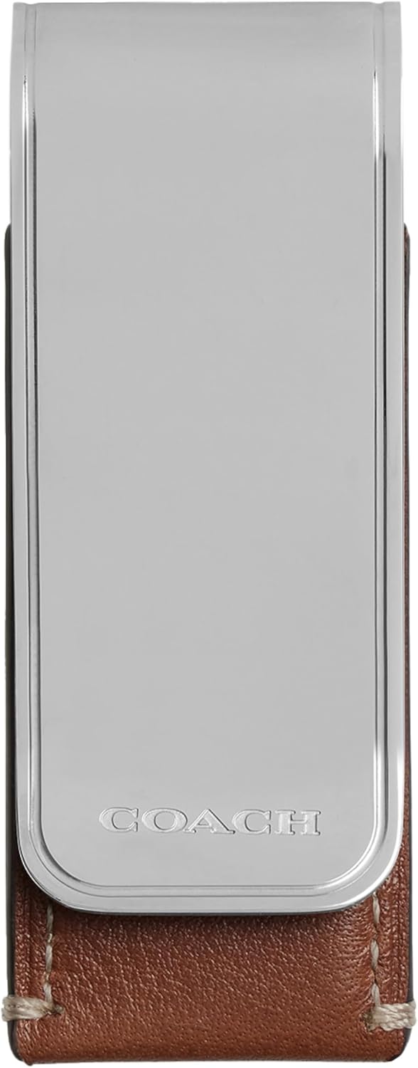 

Кошелек с денежным зажимом из натуральной кожи full-grain COACH, Redwood.