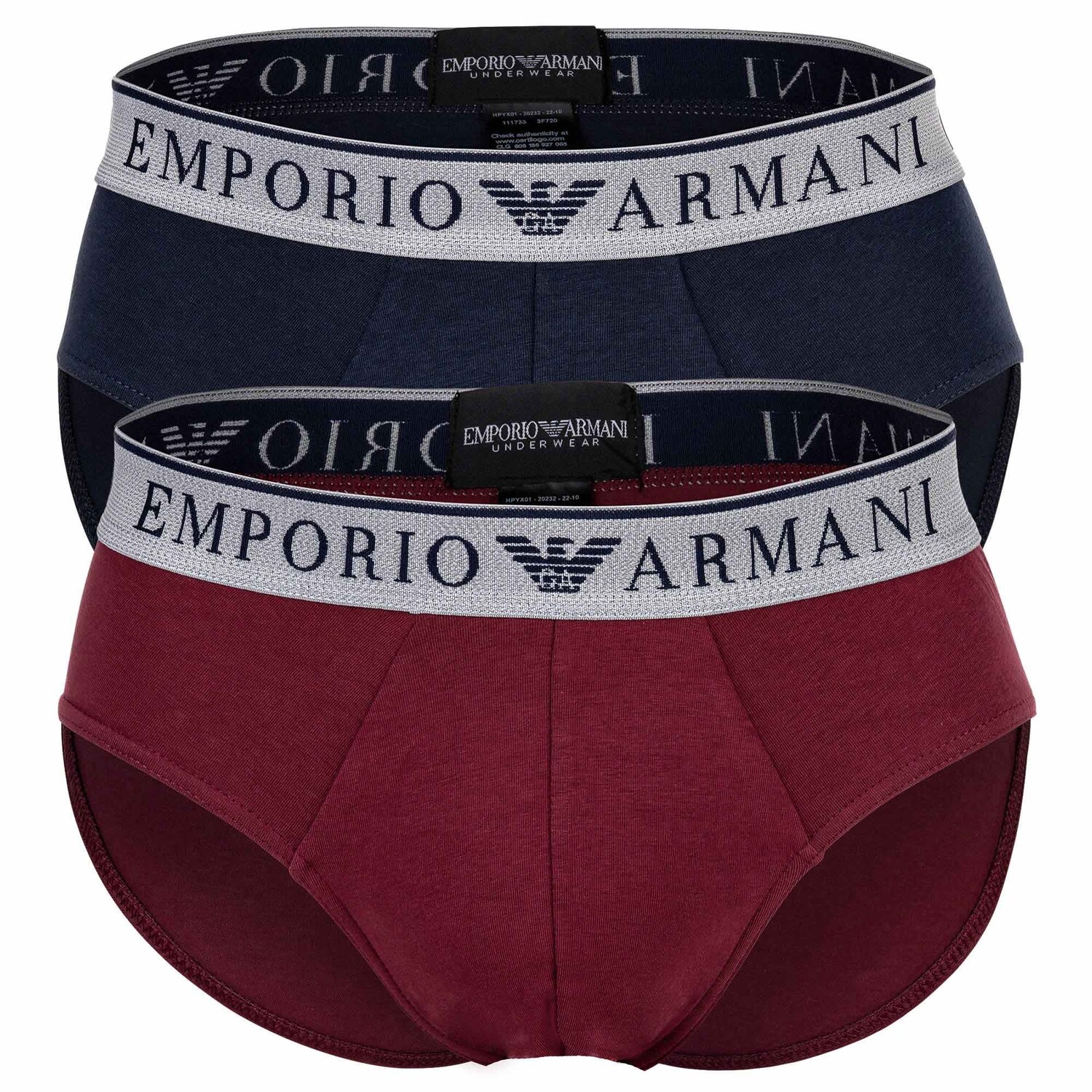 

Трикотажные трусы (2 пары) Emporio Armani, мультиколор
