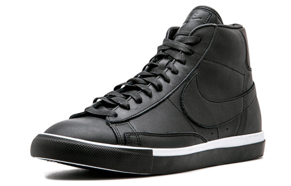Кроссовки comme des garcons x blazer высокие Nike, черный — фото 3