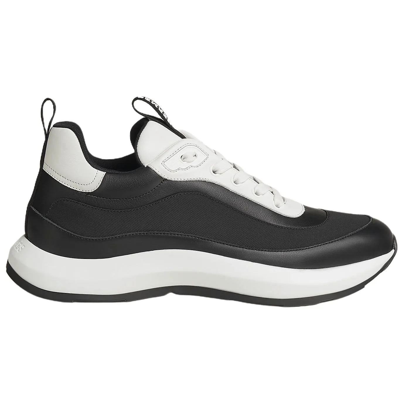 HERMES Кроссовки мужские Kuma Calfskin Low top Casual 4.3 см черно-белые — фото 3