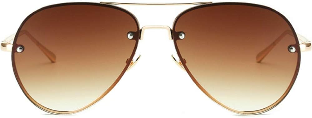 

Классические солнцезащитные очки-авиаторы Freckles Mark большого размера в винтажном ретро-стиле с золотистой металлической оправой и прозрачными цветными линзами, диаметр линз 62 мм, Gradient Brown Gold