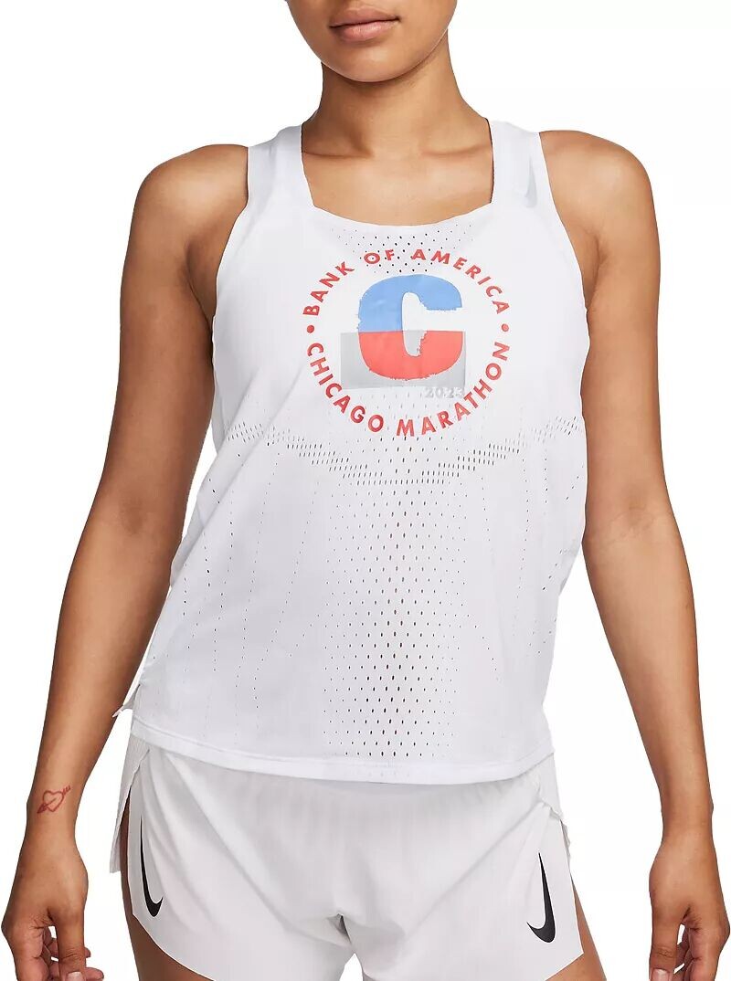 

Женская майка Nike Dri-FIT ADV Chicago Marathon Aeroswift, белый