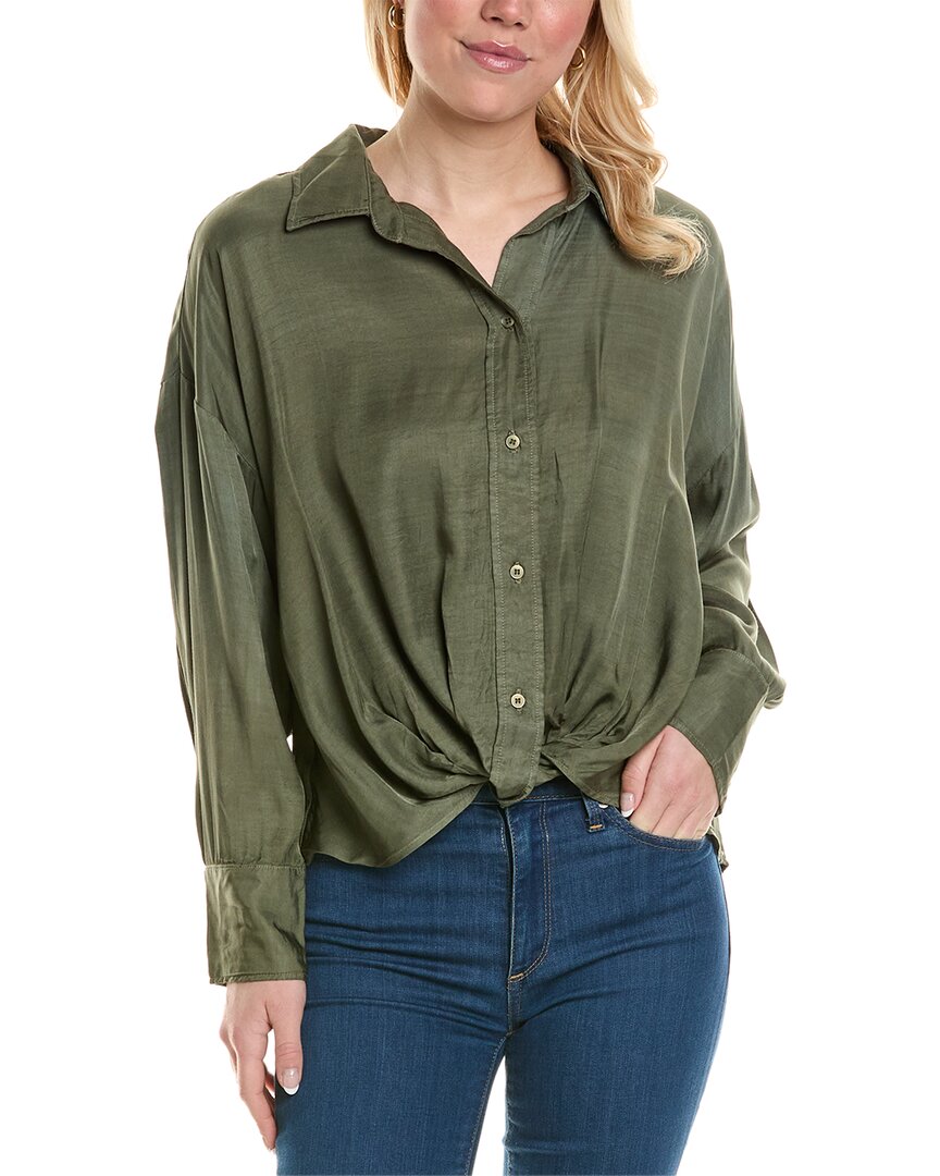 

Топ Stateside Satin Front Twist, зеленый