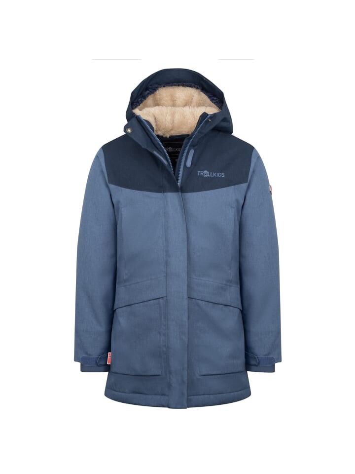 

Лыжная куртка Trollkids Oslo PRO, цвет navy/lotus blue