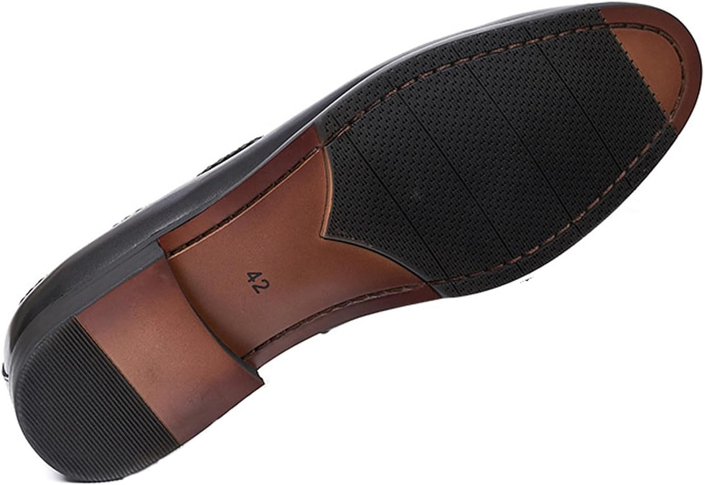 Мужские лоферы Santimon Slip On с кисточками, формальные туфли из натуральной кожи с остроконечным носком, мокасины Business Casual, для выпускного, свадьбы, пенни-лоферы, удобные модные туфли к смокингу для мужчин, черный — фото 4