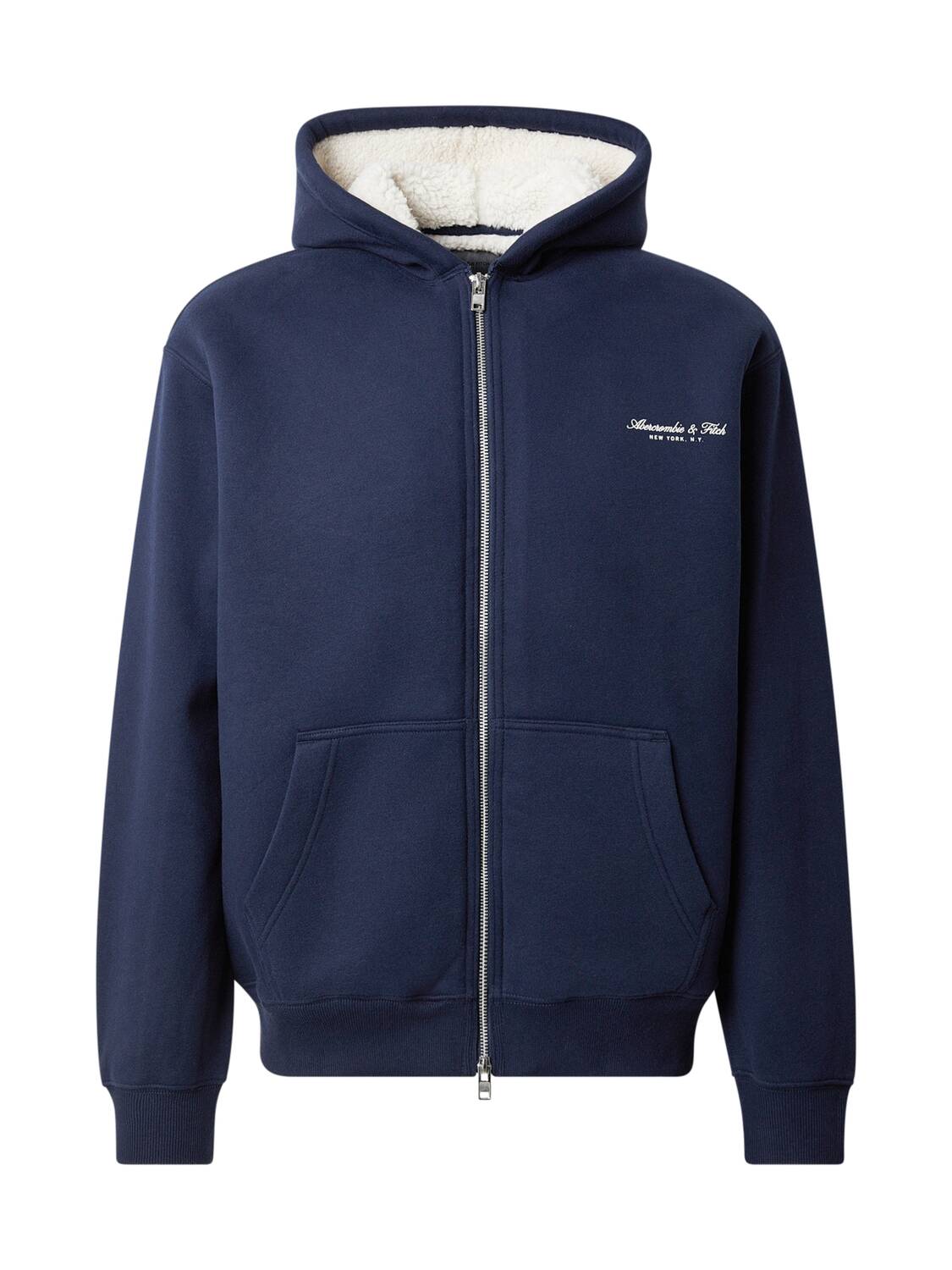 

Abercrombie & Fitch Толстовка с молнией в цвете Navy, Синий, Abercrombie & Fitch Толстовка с молнией в цвете Navy