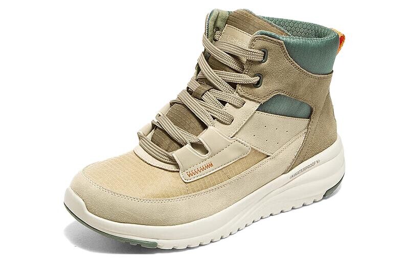 Зимние ботинки Skechers женские на шнуровке, серо-коричневый — фото 2