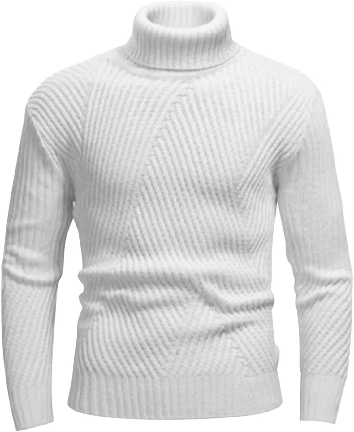 Мужской свитер с воротником-стойкой Casual Fit легкий водолазка — фото 4
