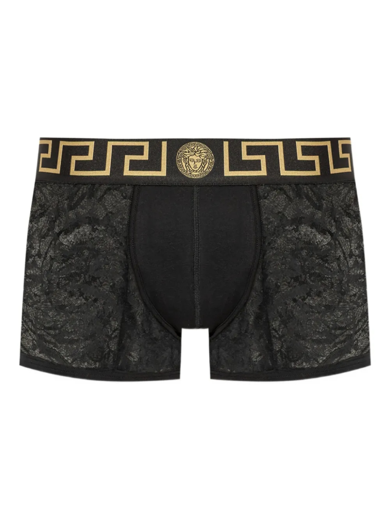 

Боксеры с кружевом и поясом Grecca Versace, черный