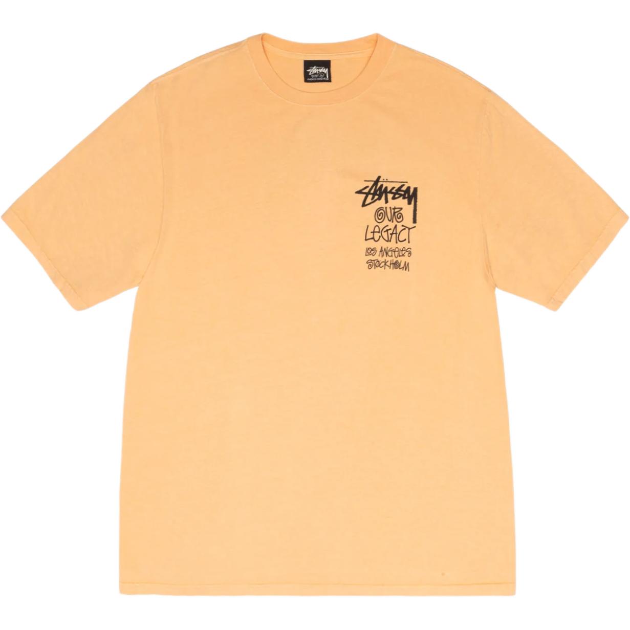 

Футболка Our Legacy Work Shop 8 Ball Yin Yang с пигментной окраской Stussy, желтый