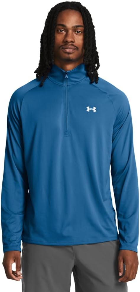 

Футболка Under Armour Men's Tech 2.0 ½ Zip, (406) Photon Blue/White, Белый, Футболка Under Armour Men's Tech 2.0 ½ Zip, (406) Photon Blue/White