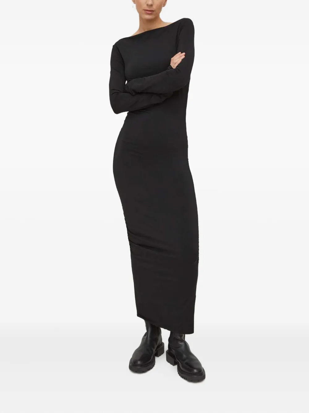 

Платье с длинными рукавами и сборками Day Birger Et Mikkelsen, черный