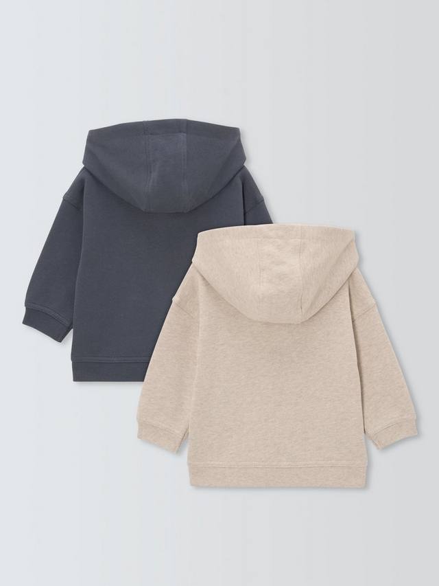 Детская хлопковая толстовка на молнии John Lewis, Pack of 2, Grey — фото 2