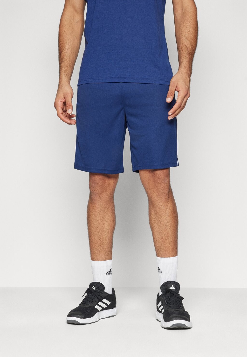 

Спортивные шорты Train Essentials Stripes Adidas, цвет dark blue/white