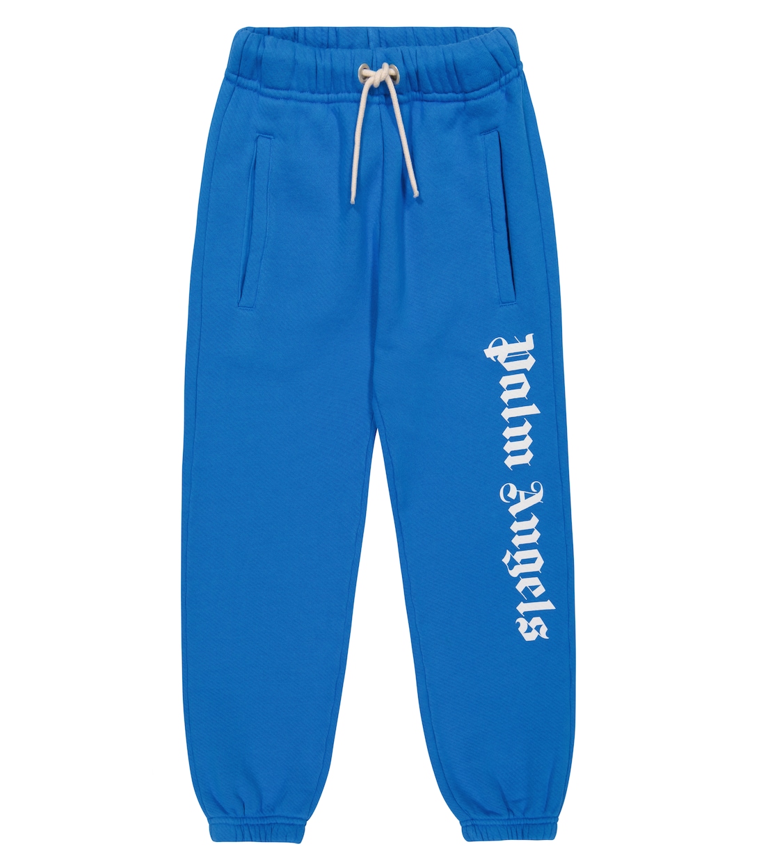 

Хлопковые спортивные брюки с логотипом Palm Angels Kids, Light Blue White