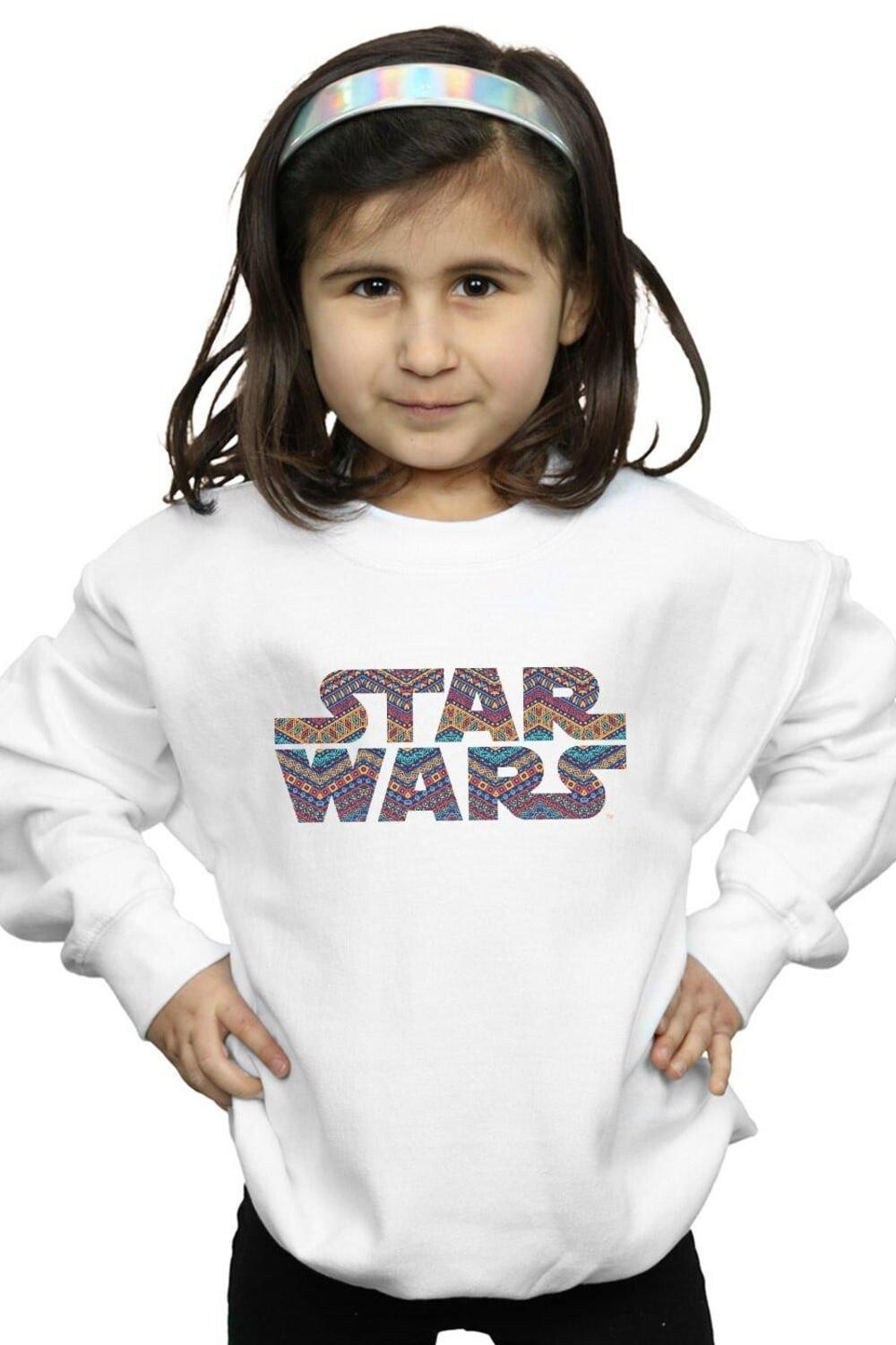 

Толстовка с цветным логотипом Aztec Star Wars, белый