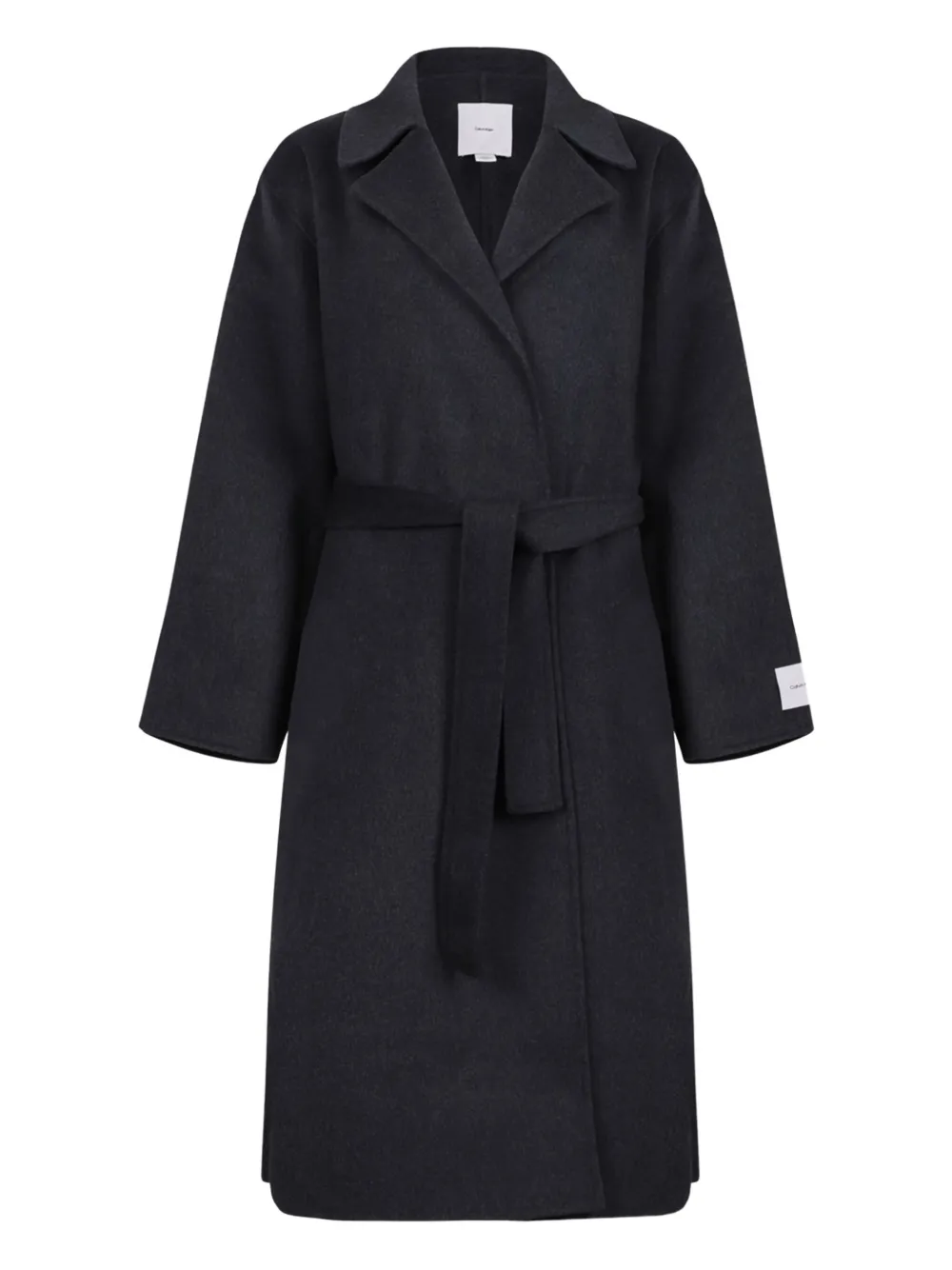 

Пальто с поясом из шерстяной смеси Calvin Klein, серый