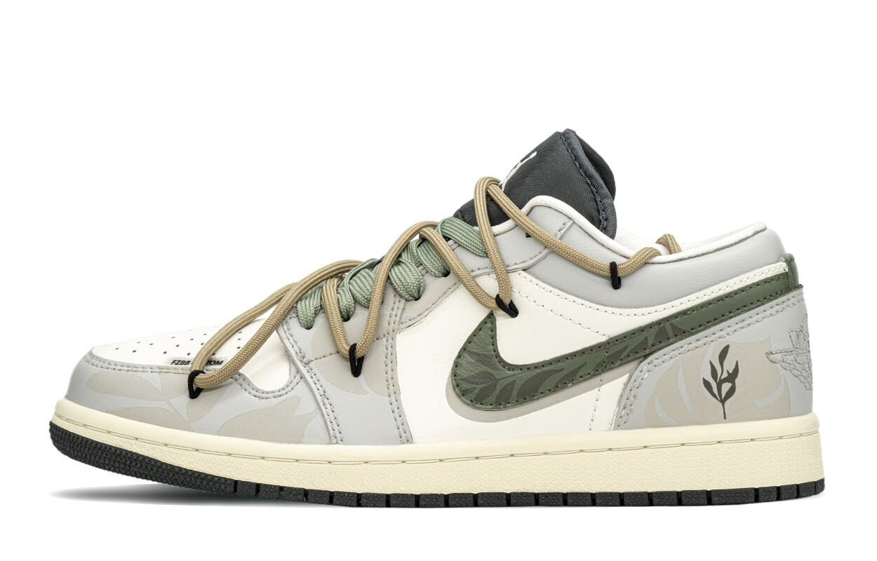 

Кроссовки Air Jordan 1 Vintage Basketball Shoes Women's Low-top Green, зеленый