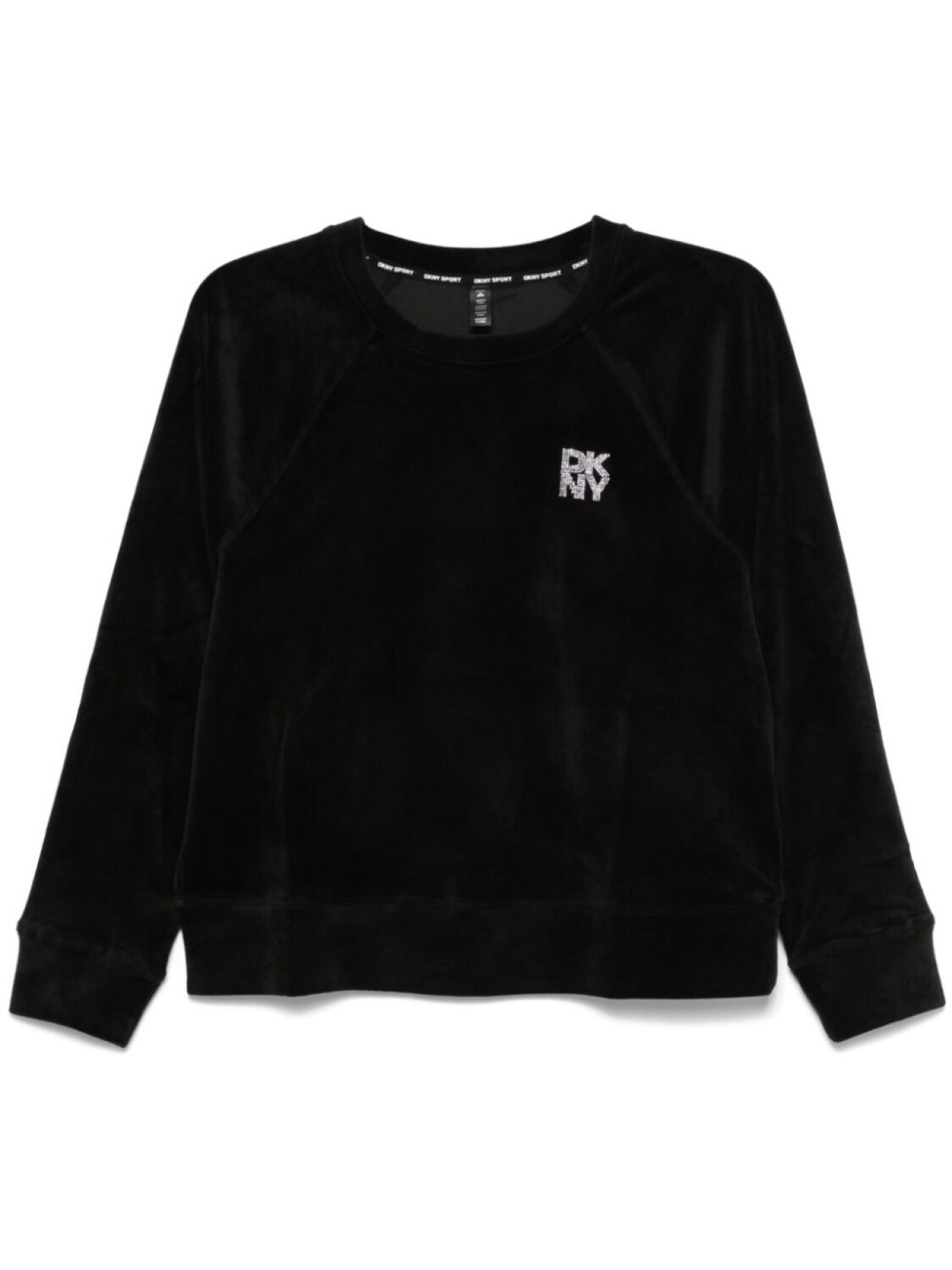 

Толстовка с логотипом из страз DKNY, черный